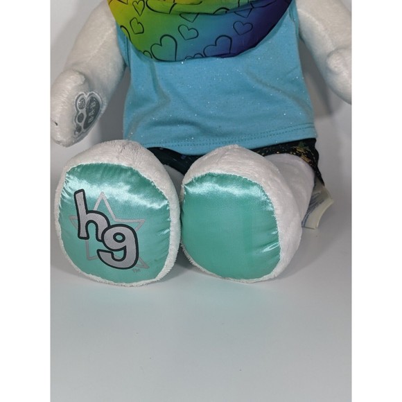 Build A Bear Honey Girls Stella Purple Hair White Poodle Dog Plush Doll w/outfit - Picture 4 of 7